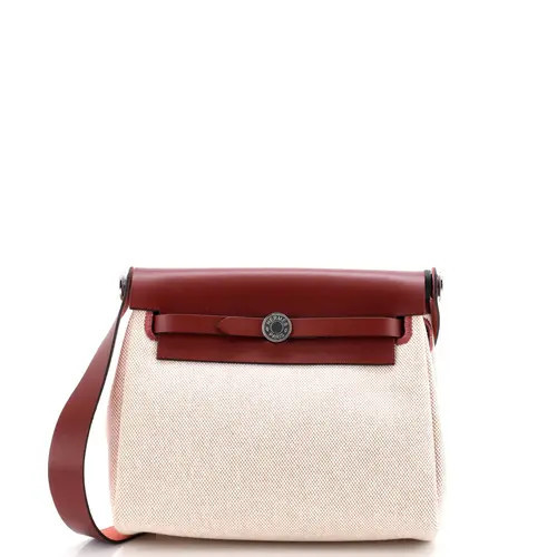 Pre-Owned Hermes Herbag Zip Toile and Leather 20 in Red at Nordstrom, Size X-Small | Nordstrom