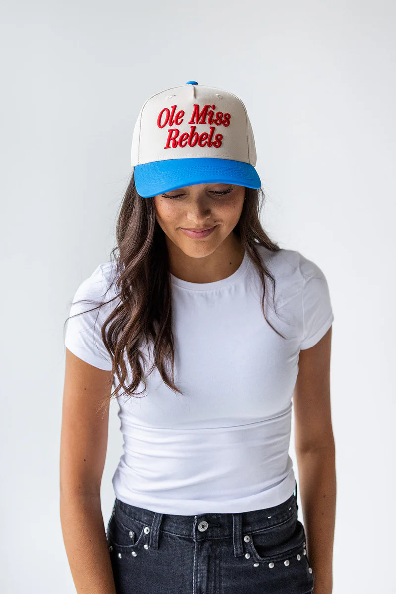 Ole Miss 3D Script Canvas Trucker Hat | Gameday Social