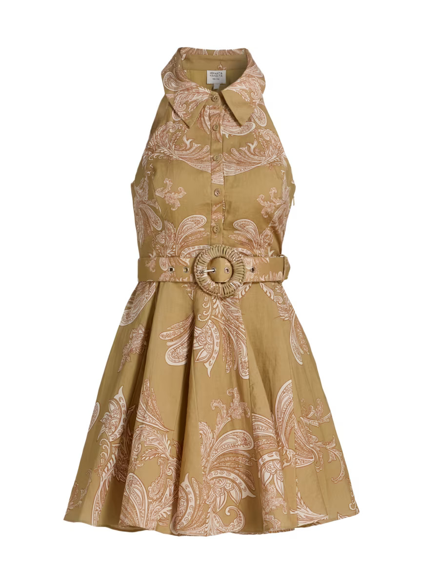 Sakhi Paisley Belted Minidress | Saks Fifth Avenue