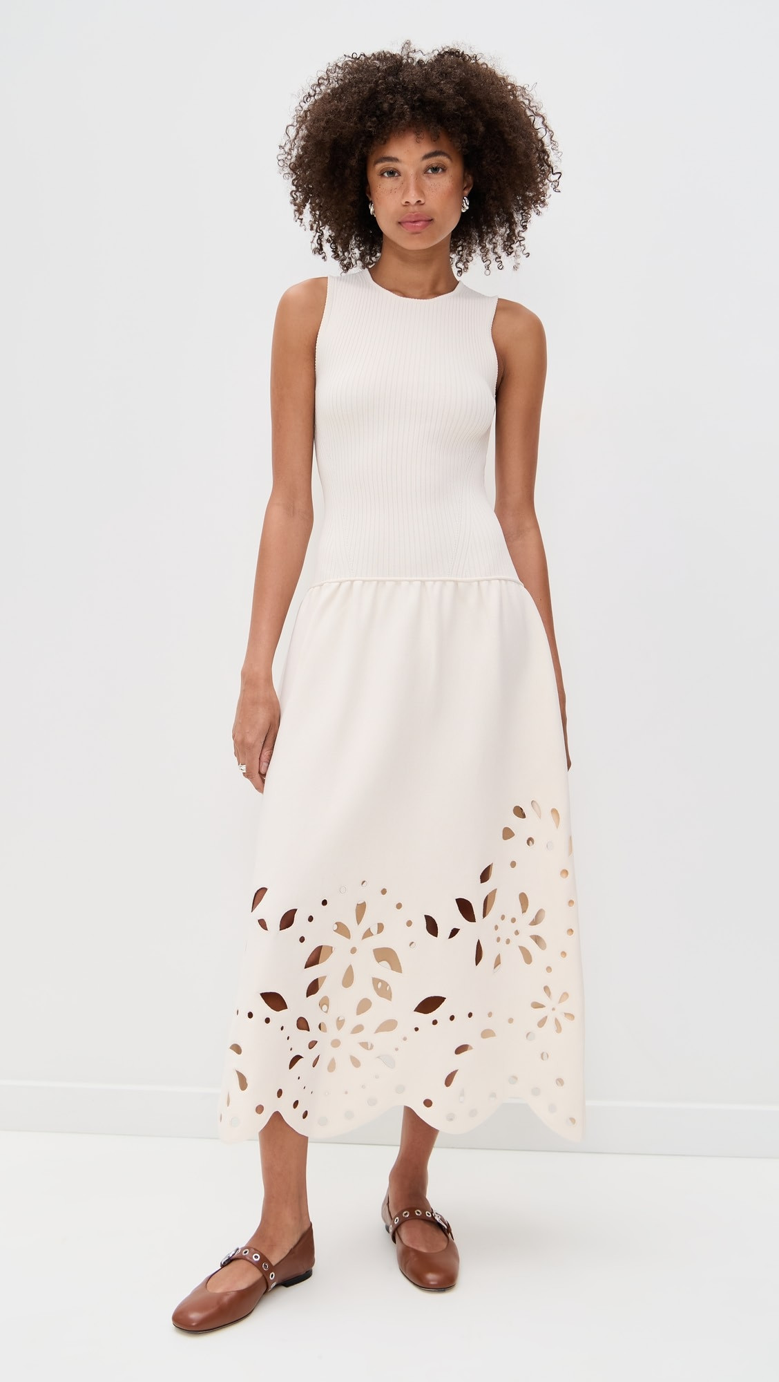 Rosaline Sleeveless Drop Waist Knit Midi Dress | Shopbop