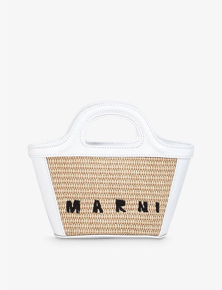 Tropicalia micro cotton-blend basket bag | Selfridges