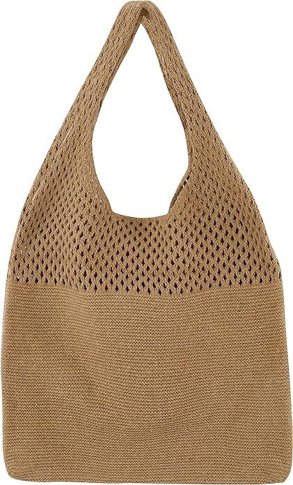 ENBEI Women's aesthetic tote bag Shoulder HandBag Tote Bag Woven Handmade Weaving hollow Handbag ... | Amazon (US)
