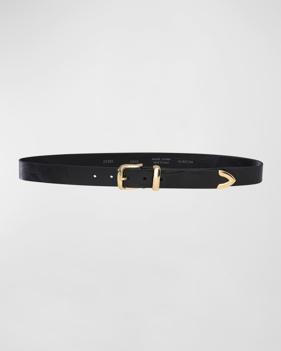 Aureum Collective No. 7 Western Leather & Metal Belt | Neiman Marcus