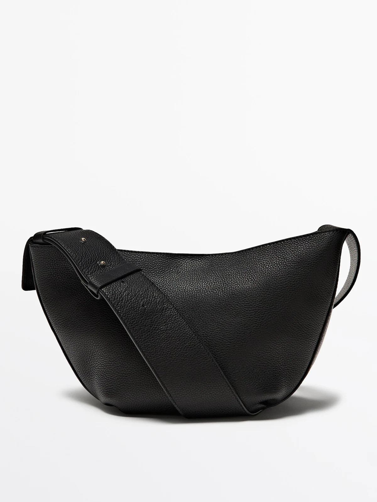 Tumbled nappa leather crossbody bag | Massimo Dutti UK