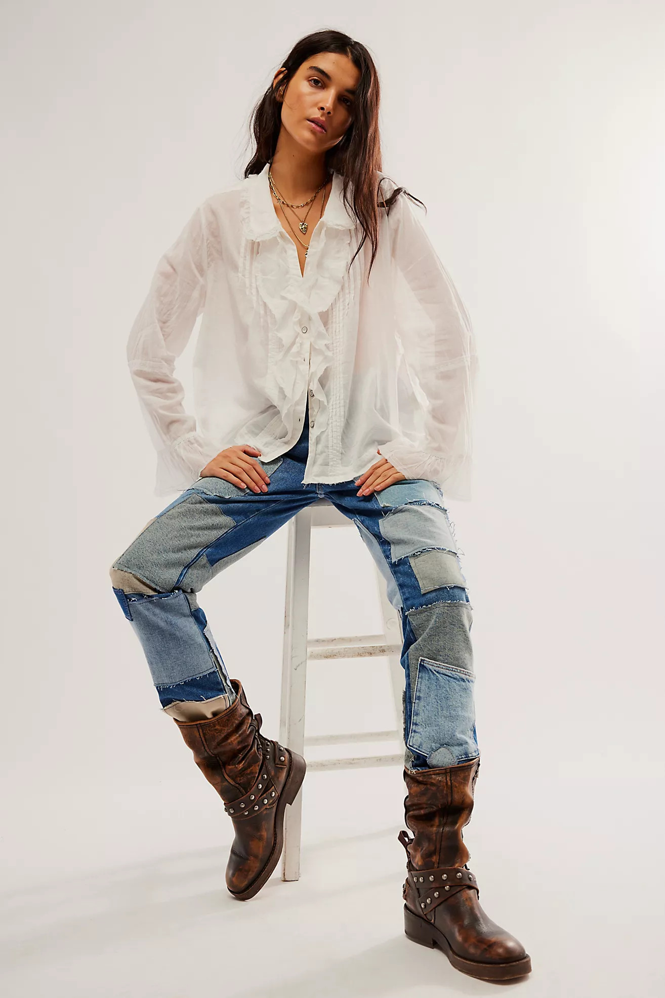 We The Free Savannah Ruffle Buttondown | Free People (Global - UK&FR Excluded)