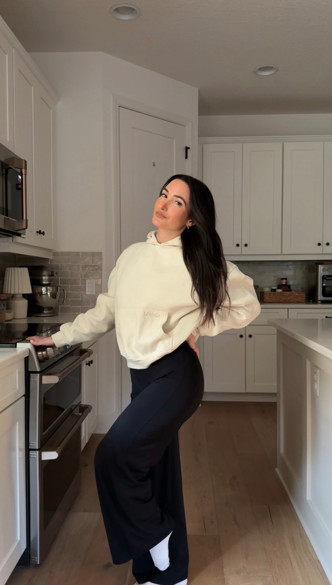 Flare black workout pants and Lounge hoodie

#LTKfitnessgoals #LTKActive