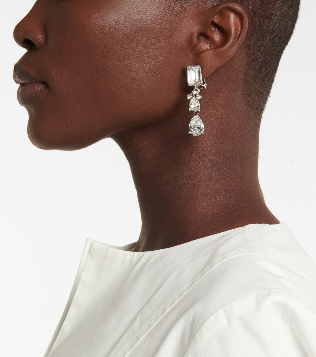Embellished clip-on drop earrings | Mytheresa (US/CA)
