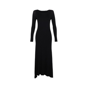 Black Rose Long Dress Solid Rose Long Dress BLACK - BLACK | OffPremium (BR)
