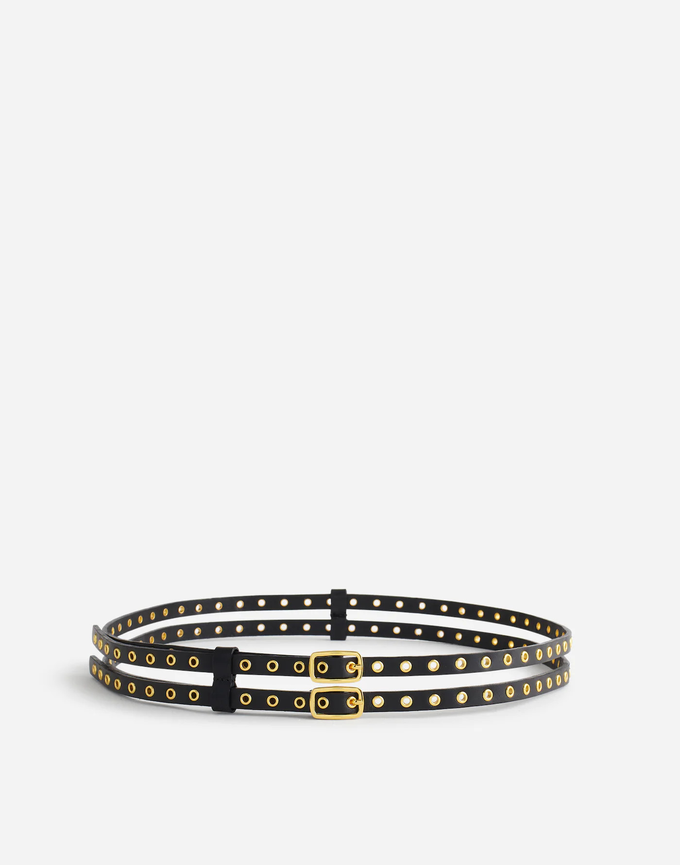 Grommet-Embellished Double Buckle Belt | Madewell | Madewell