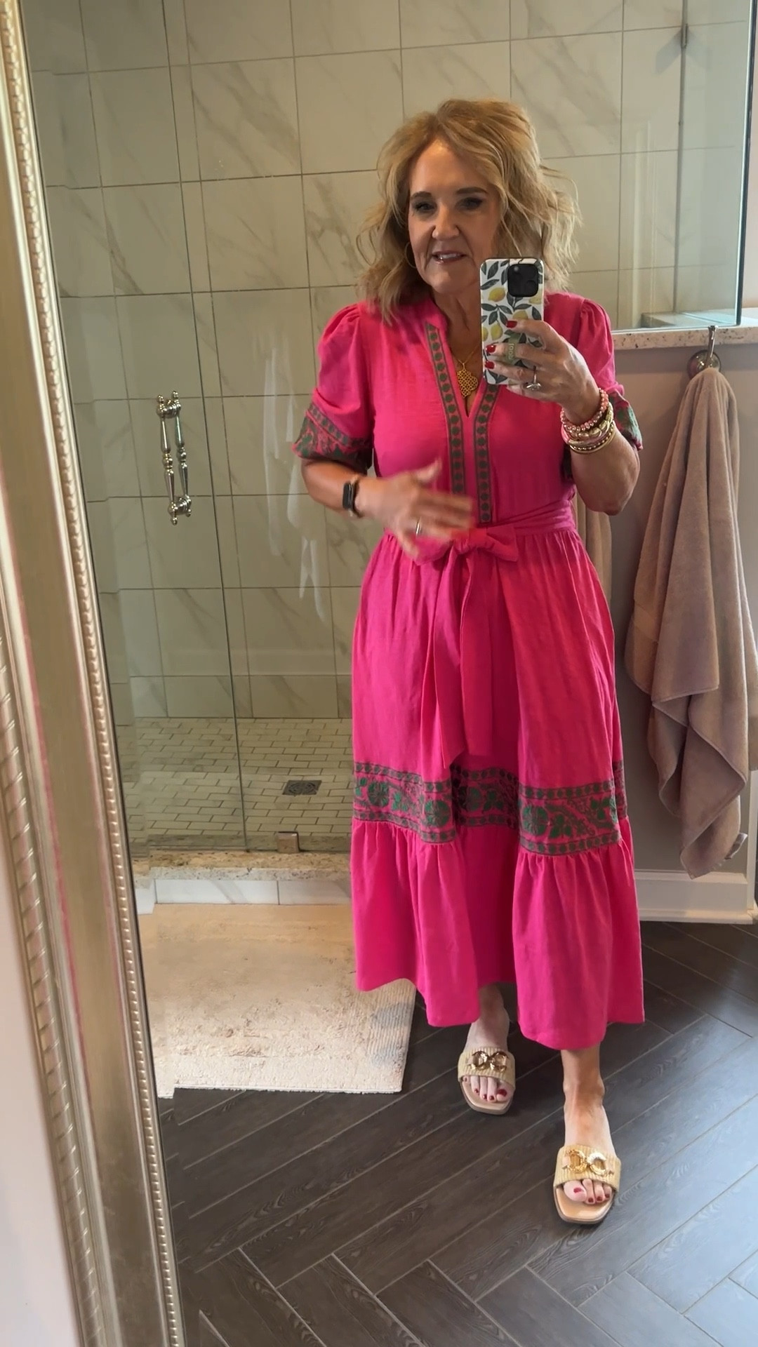 I love this dress. Wearing a size 10 petite. It’s knit and embroidered. Perfection. The perfect Monday dress to take a breath and know you have all week to check off those deliverables. Packs well without wrinkling 
15% off Boden with code 9WWJ


Pink dress jersey knit dress embroidered dress  Boden vacation dress every day dress summer outfits

#LTKOver40 #LTKSaleAlert #LTKPetite