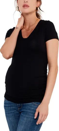 A PEA IN THE POD Ruched Scoop Neck Maternity/Postpartum Top | Nordstrom | Nordstrom