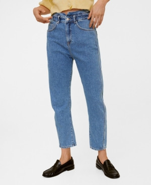 Mango Women's Waist Straight Slouchy Jeans | Macys (US)
