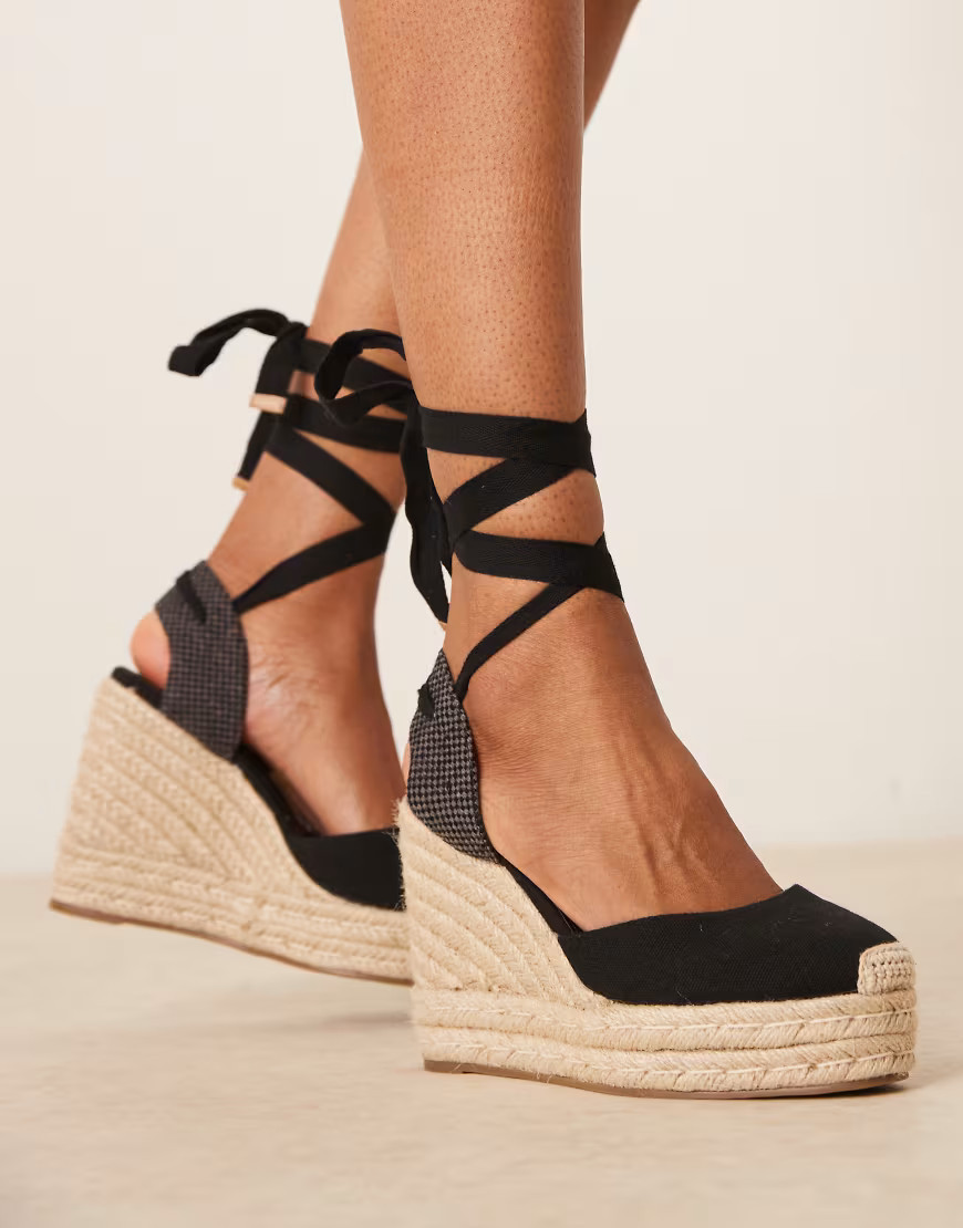 ASOS DESIGN Tyra closed toe wedges in black | ASOS (Global)