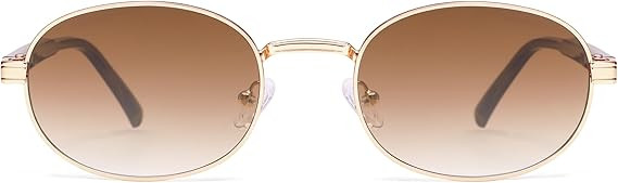 Appassal Small Retro Oval Sunglasses Womens Mens, Vintage Trendy Metal Frame Sun Glasses AP3794 | Amazon (US)