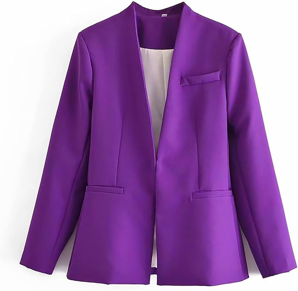Blazers for Women Fashion Casual Open Front Cardigan Jacket Work Office Blazer One Button Blazer ... | Amazon (US)
