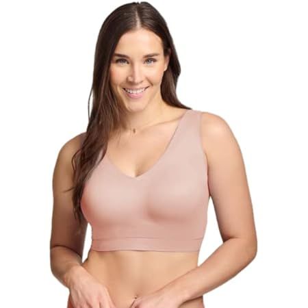Floatley to The T-Shirt Scoop Neck Bra for Women, Silky Comfort Wirefree Seamless Grip Band Pullover | Amazon (US)