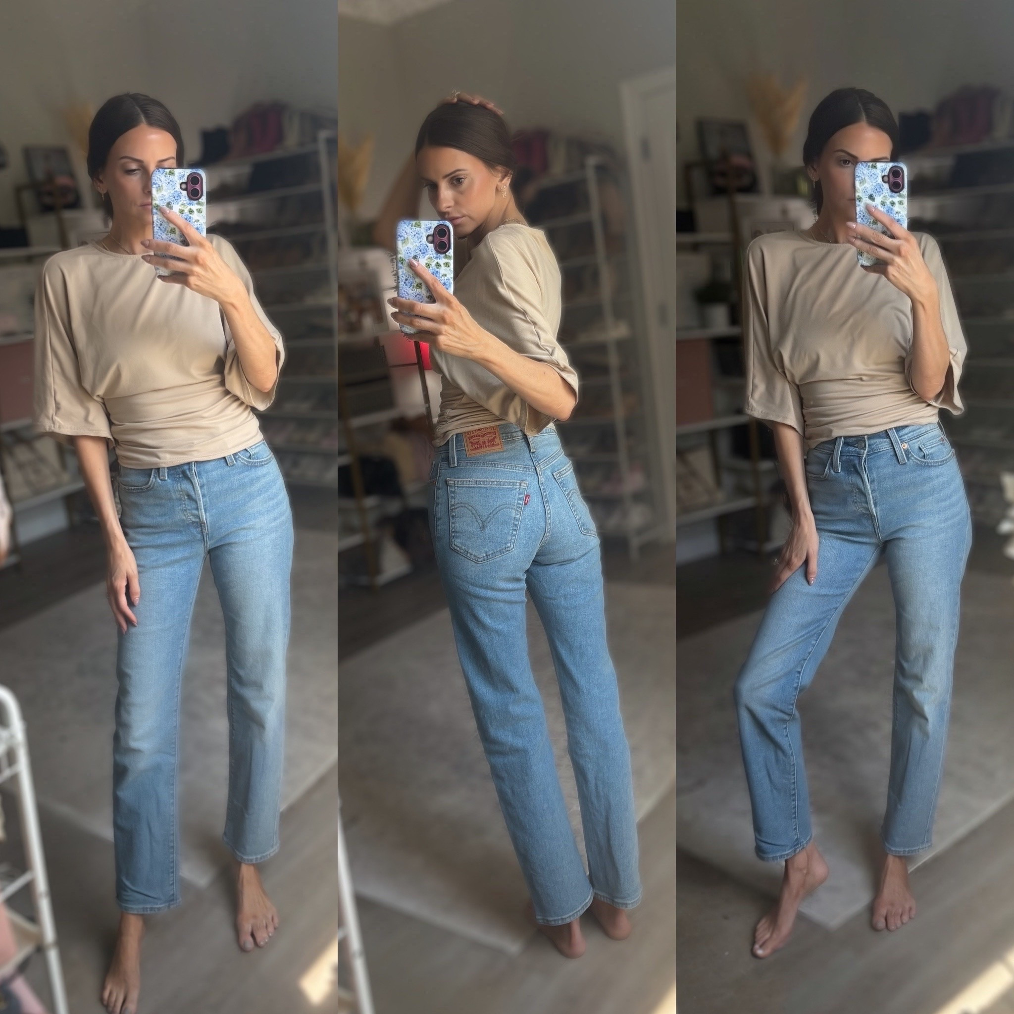 Levi’s Wedgie Straight Leg jeans in medium wash. Fit is perfection! These are high waisted with buttons and no zipper. They are fitted in butt and hip area and slightly cropped. I need these in every color! I got mine at target in my typical size and the are true to size

#LTKootd #LTKPetite #LTKgrwm