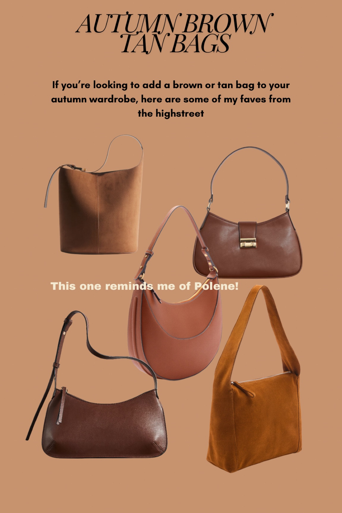 Brown and tan autumnal affordable bags from the Highstreet
Giving Polene vibes! 

#LTKautumn #LTKireland #FashionMonth