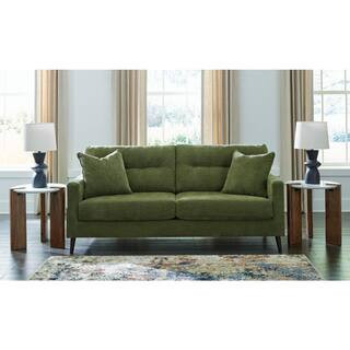 Bixler 79 in. Square Arm Polyester Rectangle Removable Cushions Sofa in Green | The Home Depot
