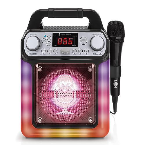 Singing Machine Portable Karaoke Machine with Wired Mic, Bluetooth, LED Lights - For Adults & Kids | Amazon (US)