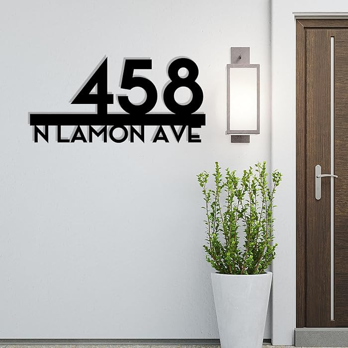 Personalized House Number Custom Metal Address House Numbers Modern House Number Sign for Outside | Amazon (CA)