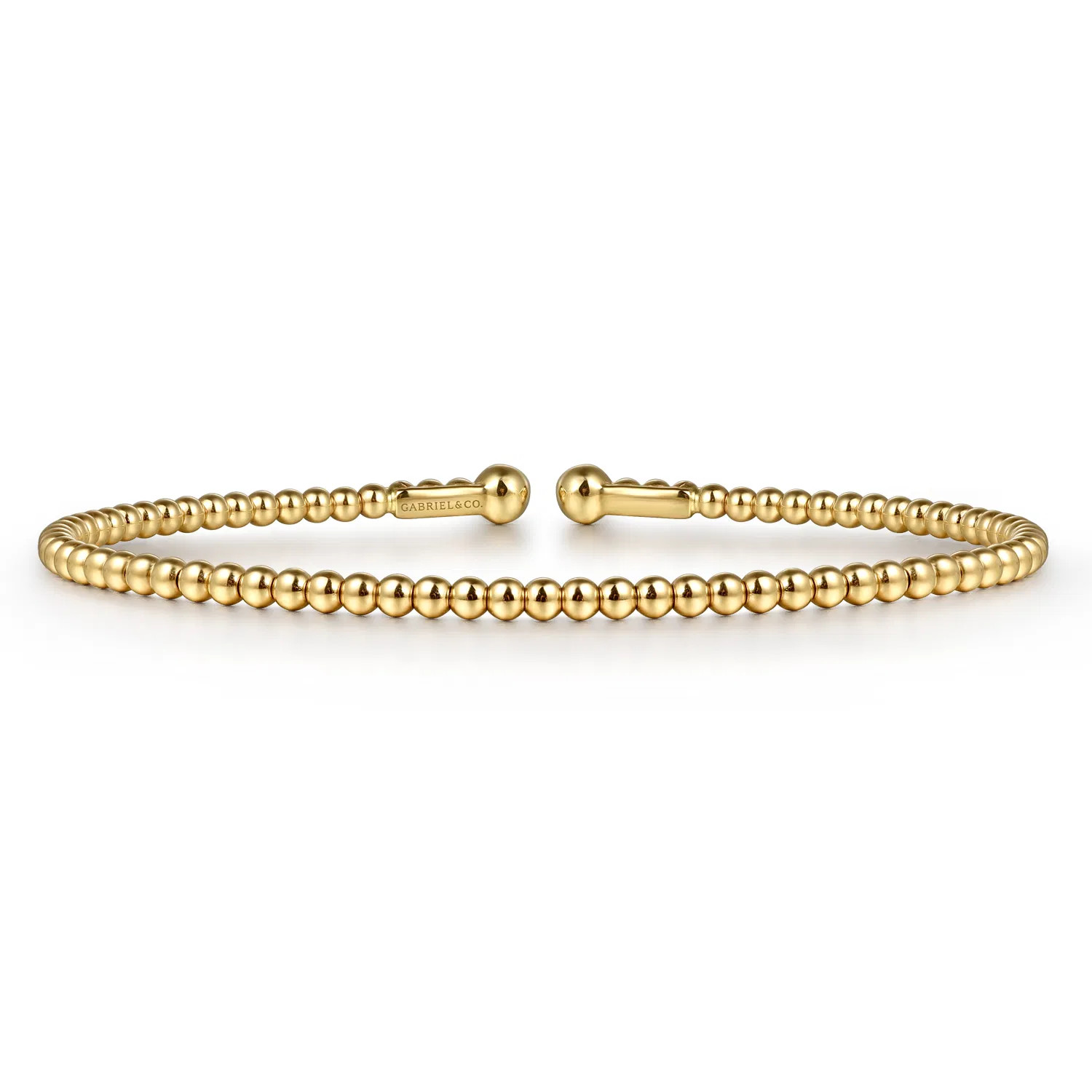 Split 14K Yellow Gold Beaded Bujukan Bangle | Gabriel & Co. Fine Jewelry And Bridal