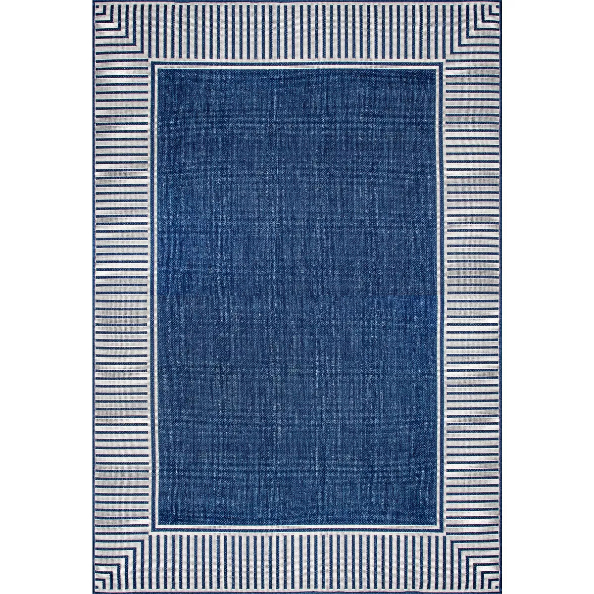 Nuloom Asha Simple Striped Indoor/Outdoor Area Rug, 9' 6" x 12', Navy | Target