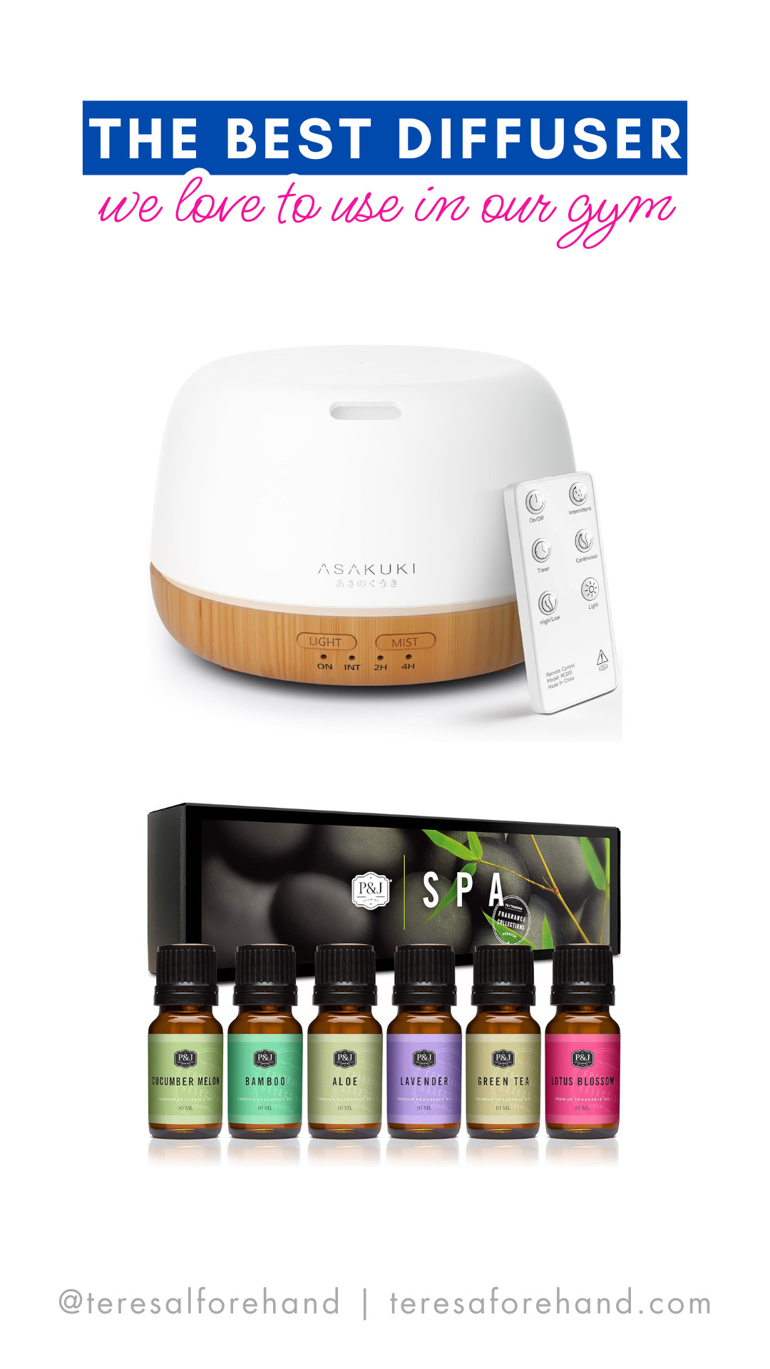 We keep this diffuser running in our gym all day long 

 #LTKSeasonal #LTKActive #LTKHome