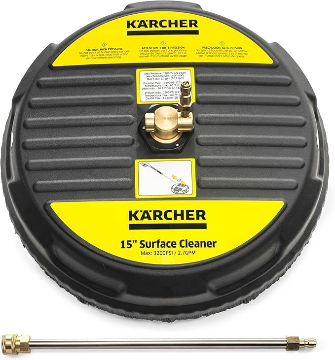 Kärcher Pressure Washer Surface Cleaner 15", Quick Connect, 2600-3200 PSI, Ideal for Driveways, ... | Amazon (US)