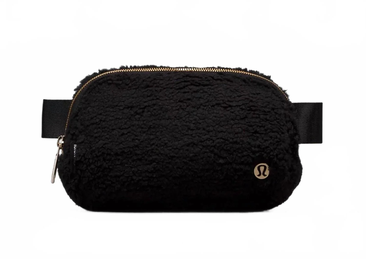 Unisex Everywhere Fleece Belt Bag In Black/ Gold | Shop Simon
