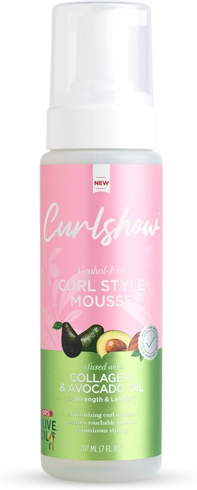 ORS Olive Oil Curlshow Curl Style Mousse Infused with Collagen & Avocado Oil for Strength & Lengt... | Amazon (US)