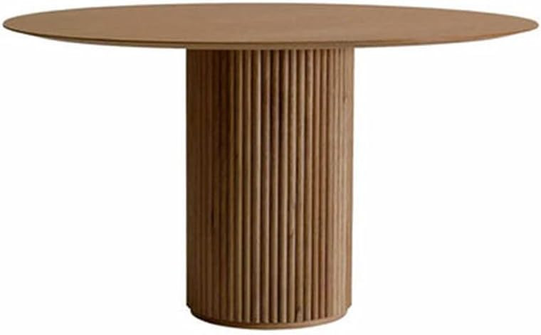 Amazon.com - LAKIQ Ash Solid Wood Round Kitchen Dining Table Contemporary Dining Room Table with ... | Amazon (US)