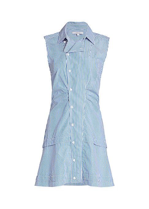 Derek Lam 10 Crosby Women's Satina Striped Shirt Dress - Blue White - Size 6 | Saks Fifth Avenue