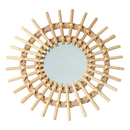Wall Rattan Mirror Decorative Sunburst Round Mirror For Bedroom And Bathroom | Walmart (US)