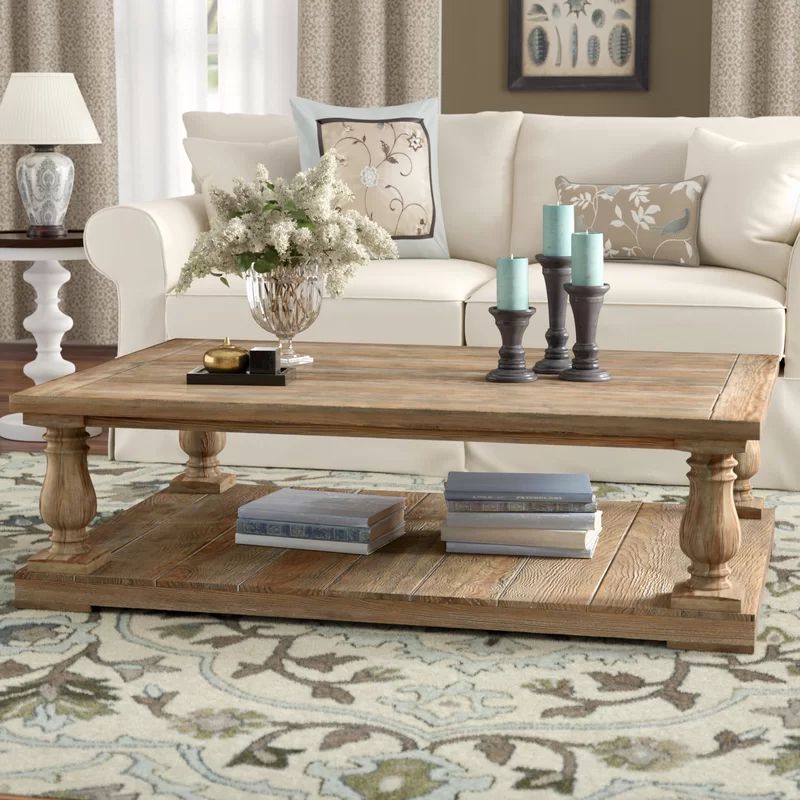 Neidig Solid Wood Coffee Table with Storage | Wayfair North America