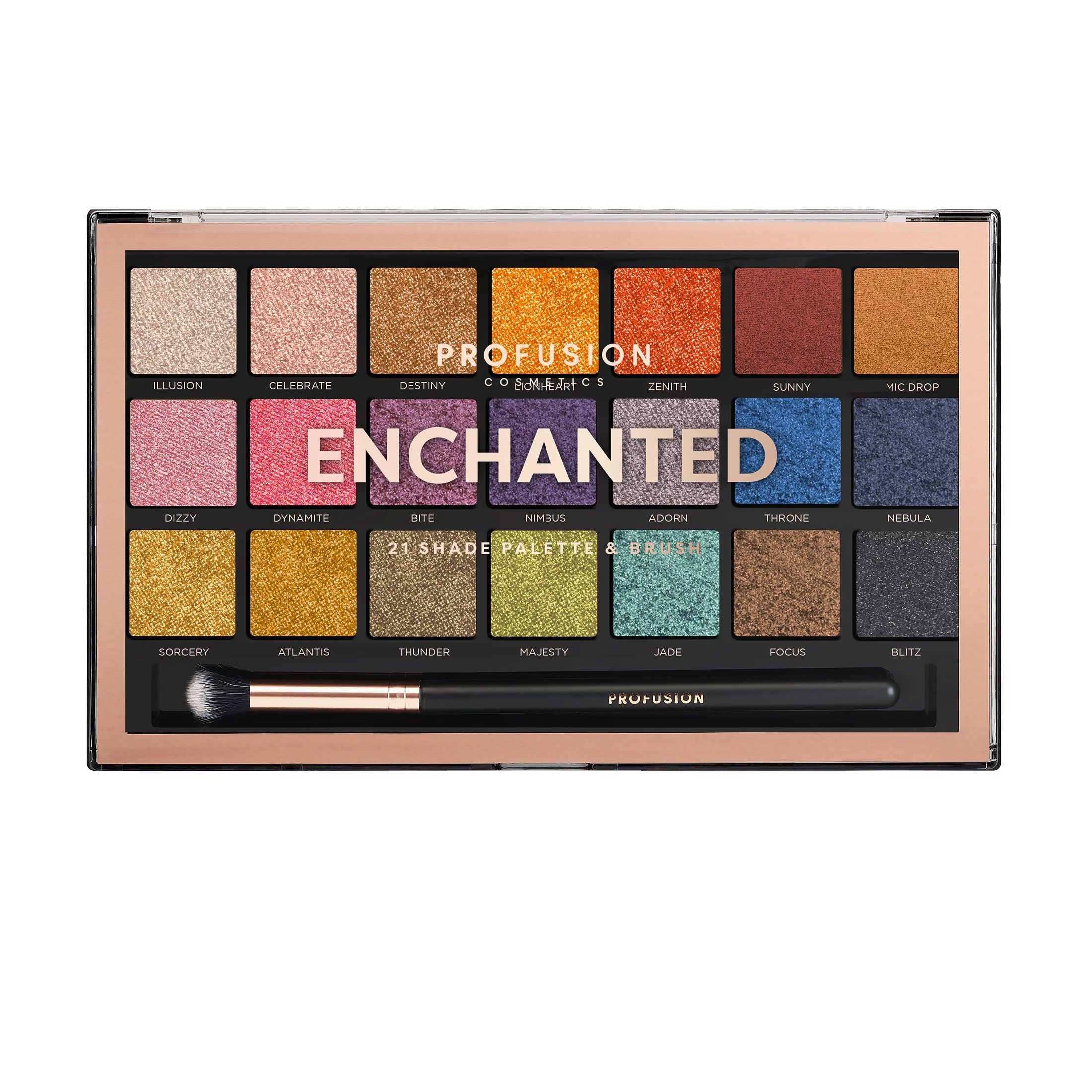 PROFUSION COSMETICS 21 SHADE EYESHADOW PALETTE - ENCHANTED 10OZ | Walmart (US)