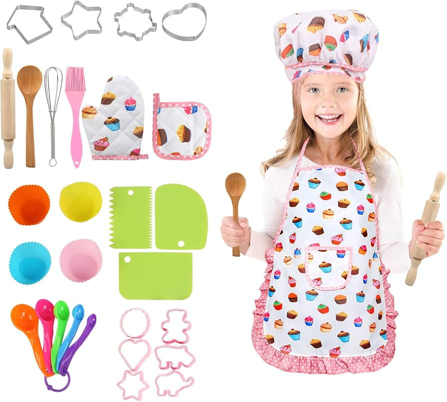 LEADSTAR Kids Cooking and Baking Set, Toddler Toys Play Kitchen Accessories Pretend Toy (30) | Amazon (CA)