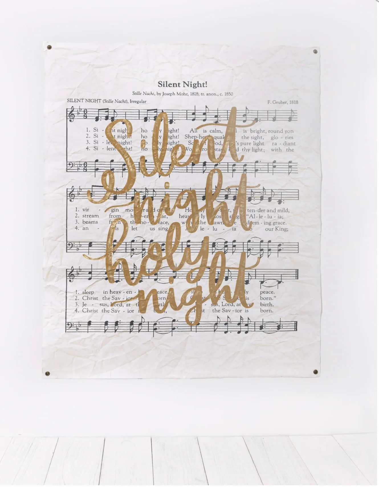 Silent Night Paper Artwork | Cottage and Key