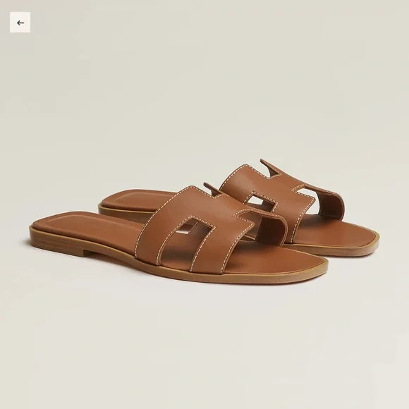 HERMES ORAN SANDAL SLIPPER SHOES FLATS LOAFER Size 36.5 (US 6.5) Gold | Poshmark