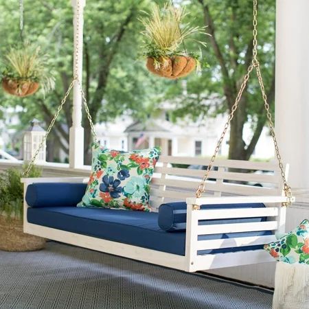 Belham Living Brighton Beach Deep Seating Porch Swing Bed with Cushion | Walmart (US)
