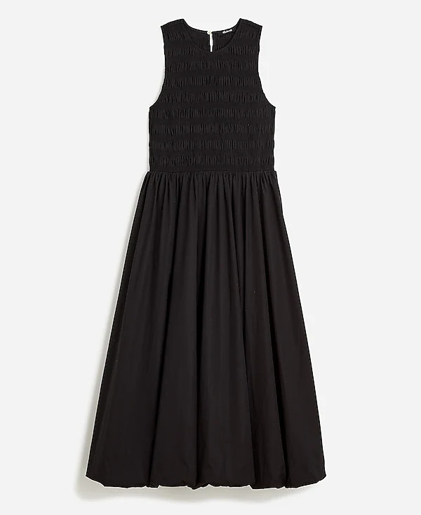 The Melody Bubble-Hem Smocked Midi Dress in Poplin | Madewell | Madewell