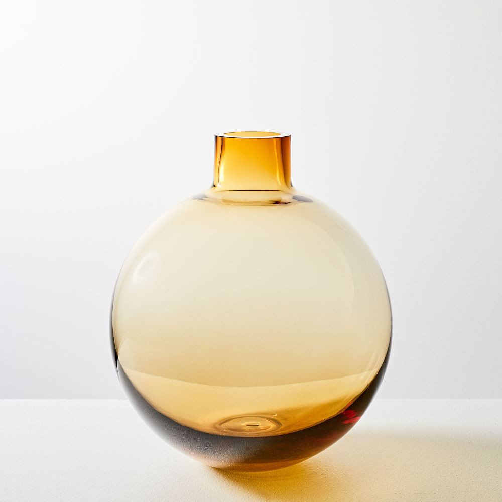 Foundations Glass Vases - Amber | West Elm (US)