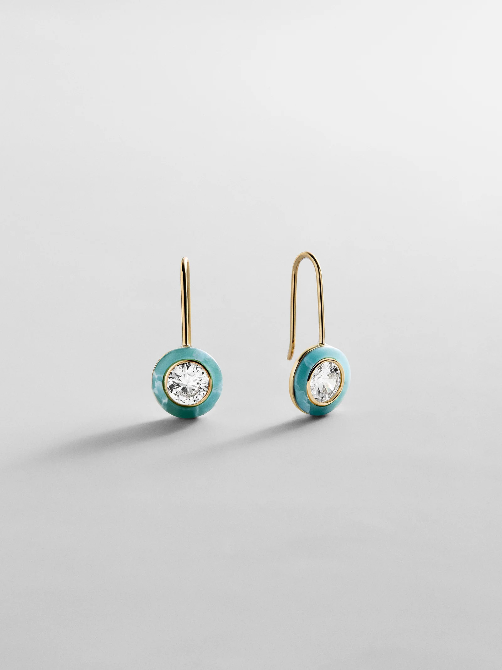 Fallon 14K Gold Semi-Precious Earrings - Turquoise | BaubleBar