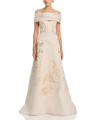 Jacquard Cuff Bodice Gown | Bloomingdale's (US)