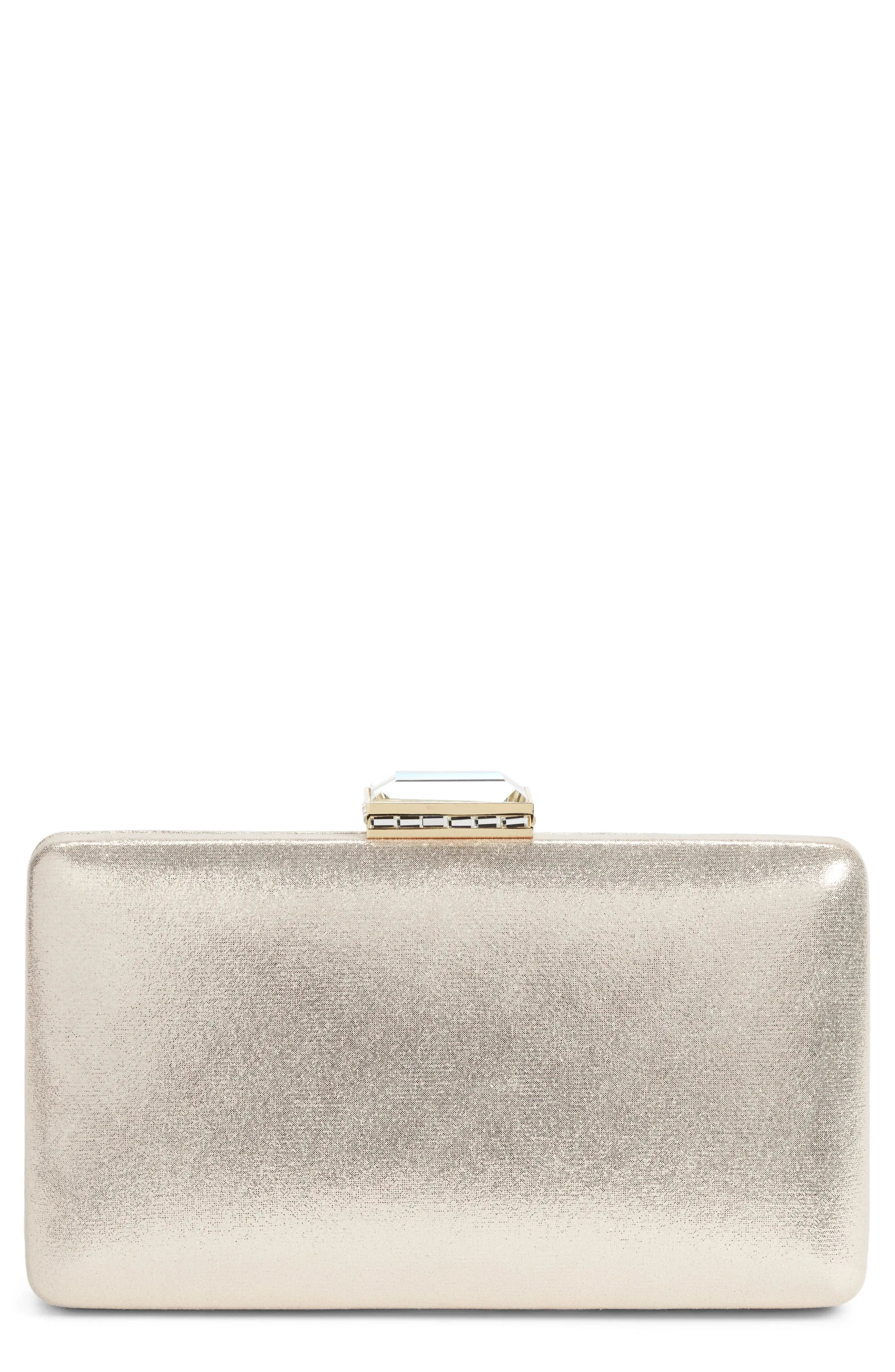 Nordstrom Metallic Box Clutch - | Nordstrom