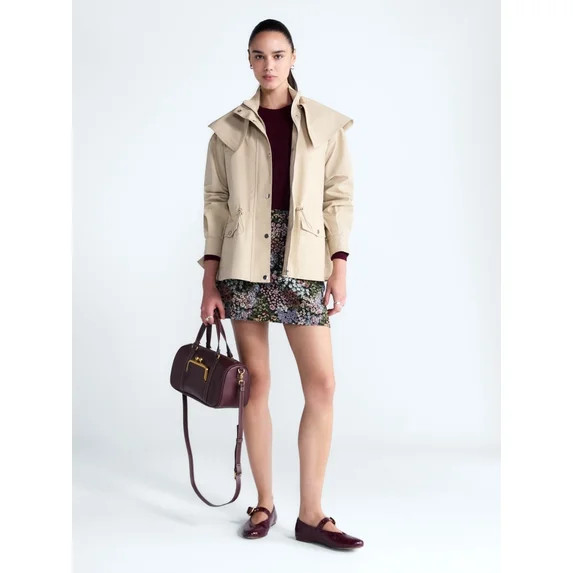 Free Assembly Women's and Women's Plus Cinched Utility Jacket with Hood, Sizes XS-4X | Walmart (US)