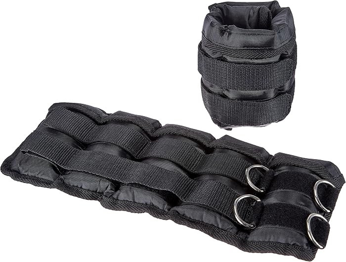 Amazon Basics Adjustable Ankle Weights for Men & Women, for Workouts, Resistance Training, Walkin... | Amazon (US)