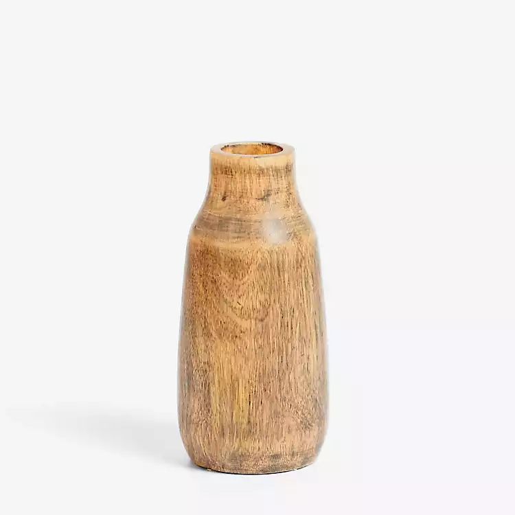 Skinny Mango Wood Vase, 8 in. | Kirkland's Home