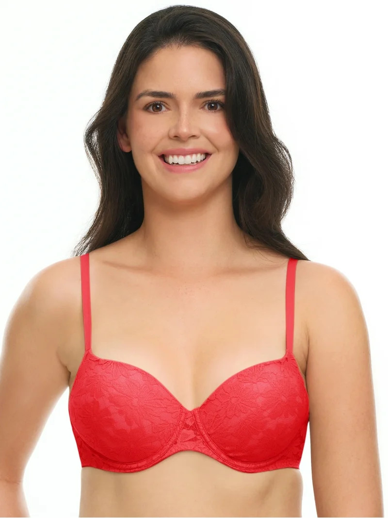No Boundaries Women's All Over Lace Push Up Bra with Sugarcup, Sizes 34A-40DD | Walmart (US)