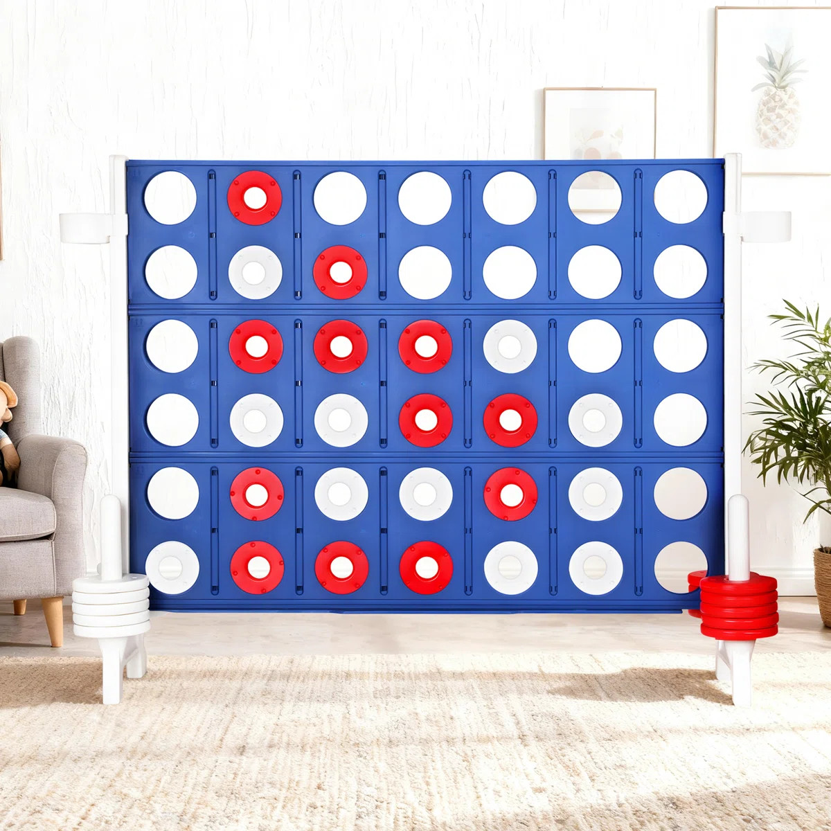 Jumbo 4-to-Score Game Set, Giant 4-in-a-Row Game for Teens and Adults, 3.3FT Family Games for Out... | Wayfair North America